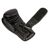 Боксерські рукавиці PowerPlay 3018 Чорні 12 унцій (340г.) для спортсменів 60-80 кг., фото 3