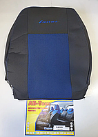 Автомобільні чохли на DAEWOO Lanos (з буграми) Синій центр