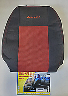 Автомобільні чохли на DAEWOO Lanos (з буграми) Червоний центр