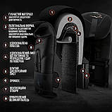 Боксерські рукавиці PowerPlay 3024 Чорні 8 унцій (227г.) для спортсменів 7-9 років до 50 кг., фото 5