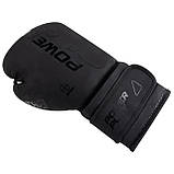 Боксерські рукавиці PowerPlay 3024 Чорні 8 унцій (227г.) для спортсменів 7-9 років до 50 кг., фото 8