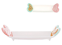 Блюдо сервірувальне новорічне BonaDi 834-390 Серце з печива кераміка 26,5*8*6,4 см Білий