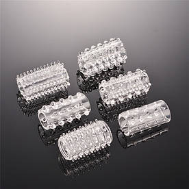 Насадки на член 6 шт. комплект Red roses з пухирцями