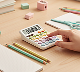 Калькулятор з різнокольоровими кнопками Karuida KK 2260 White, фото 3