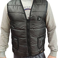 Жилет із підігрівом від USB 3 режиму холофайбер 62.5х50 см Чорний