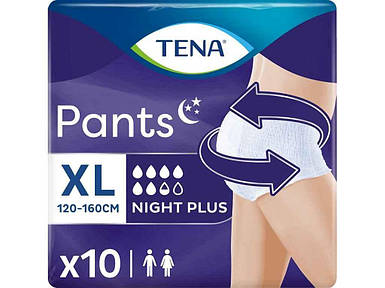 Підгузки-трусики для дорослих Plus р.L 10шт Pants Night Extra ТМ TENA