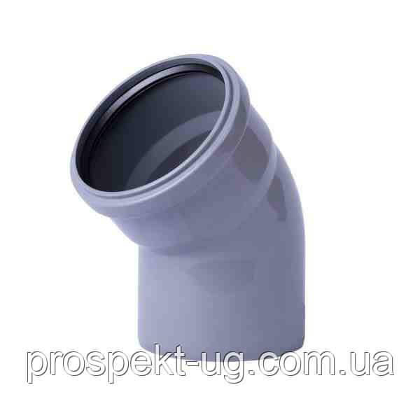 Відвід ПП 110х45° внутрішня каналізація Magnaplast, фото 1