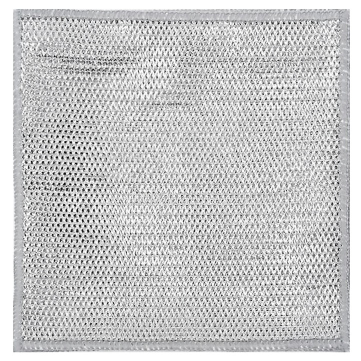Серветка двошарова для миття посуду з поліестеру 20 см х 20 см, срібляста серветка для чищення та догляду за поверхнями, фото 1