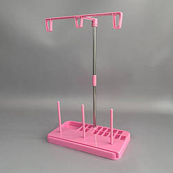 Тримач для ниток (підставка) на швейну машину й оверлока — рожевий