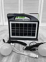 Сонячна зарядна станція Cclamp CL-13 — портативна, з ліхтарем, двома лампами та повербанком