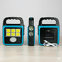 Ліхтар-прожектор HS-8020 — 60 Вт, сонячна панель + повербанк, USB зарядка, водозахист IP65