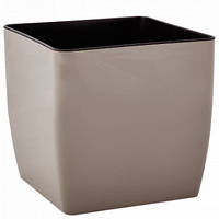 Вазон Квадро низький 16*16*15,5 капучино