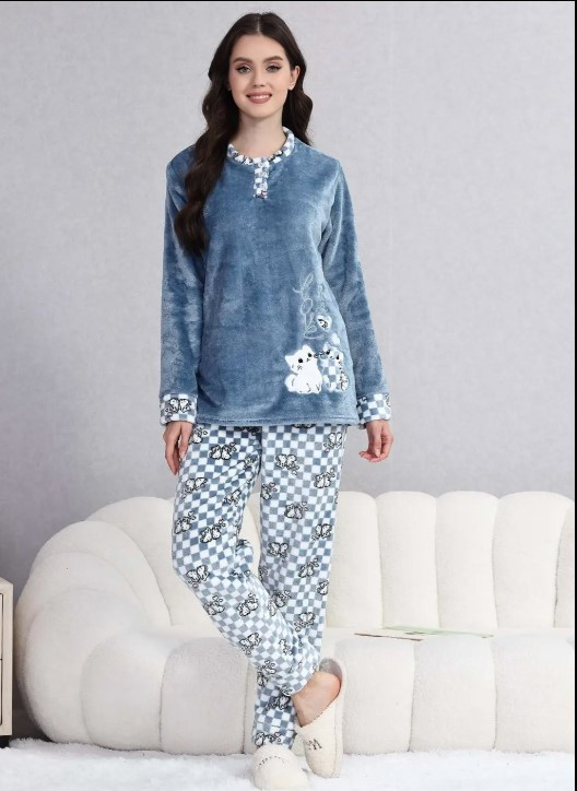 Жіноча піжама махрова розміри M–3XL