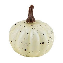 Декоративний гарбузик Осінній затишок, білий, 5,5 см