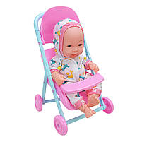 Пупс із коляскою й аксесуарами LD9402D-C1, 30 см, фото 5