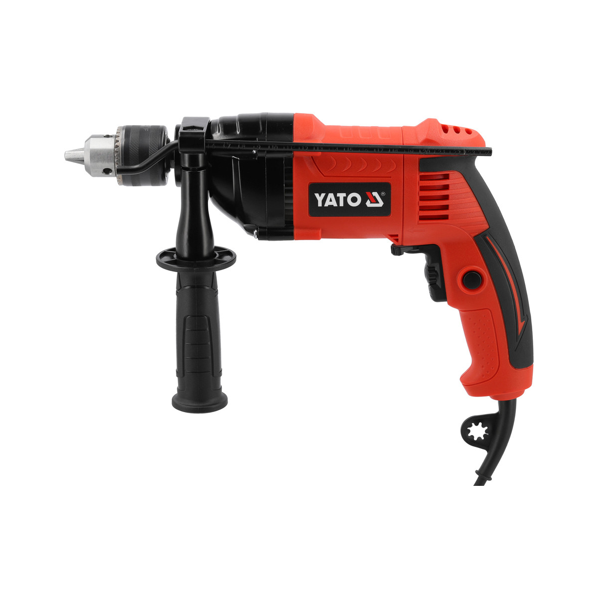 Електромережевий дриль по металу 230 В (650 Вт) з патроном під ключ для свердл Ø≤ 13 мм (макс. Ø-20) Yato YT-82048, фото 1