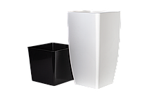 Вазон Квадро 22*22*41,5, білий