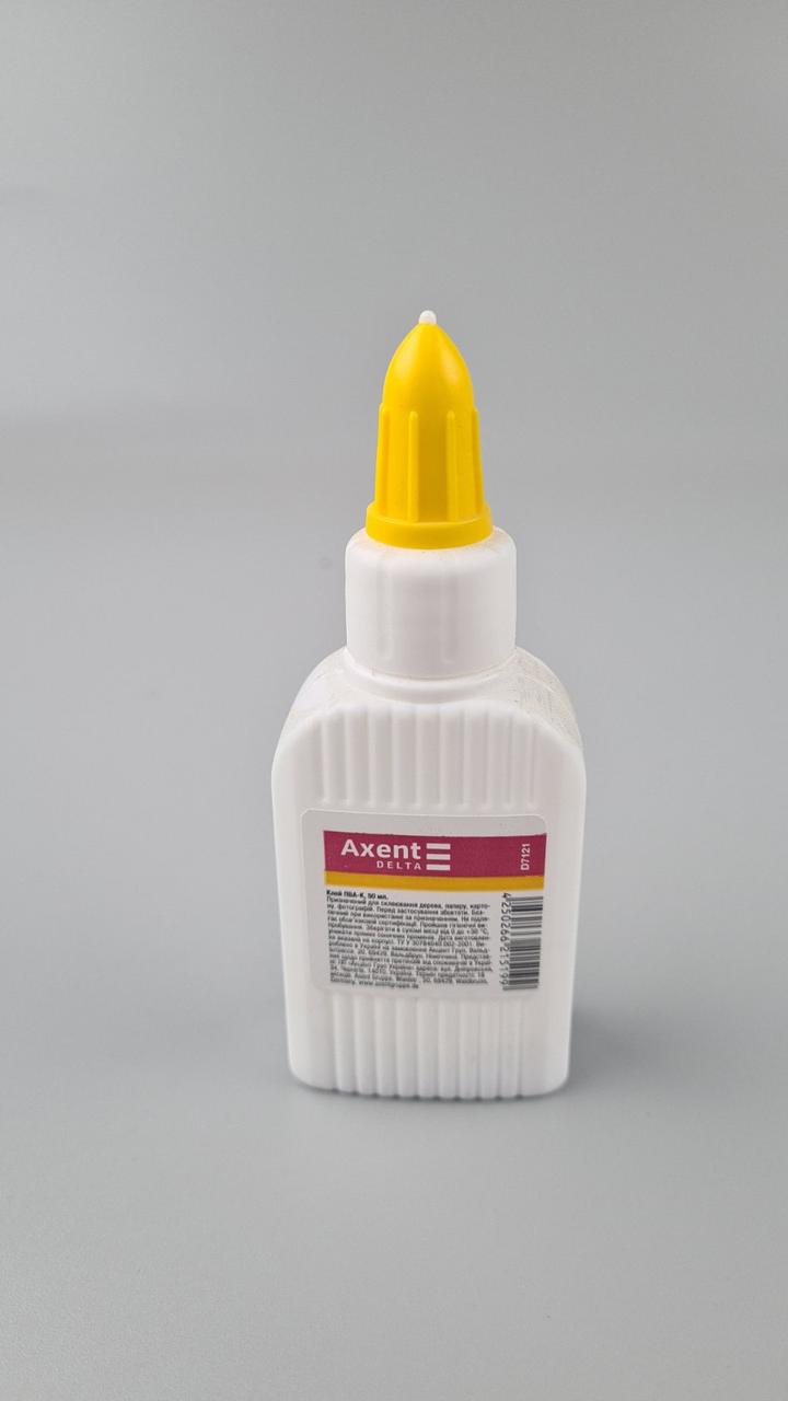 Клей ПВА Axent 50 мл ковпачок-дозатор D7121 (1 шт.), фото 1