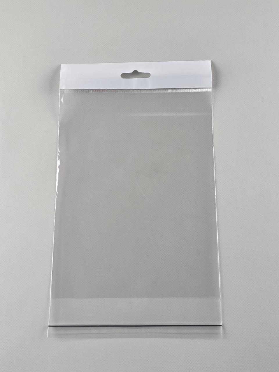 Пакет з еврослотом і липкою стрічкою 15см 20см 25мк (1000шт), фото 1