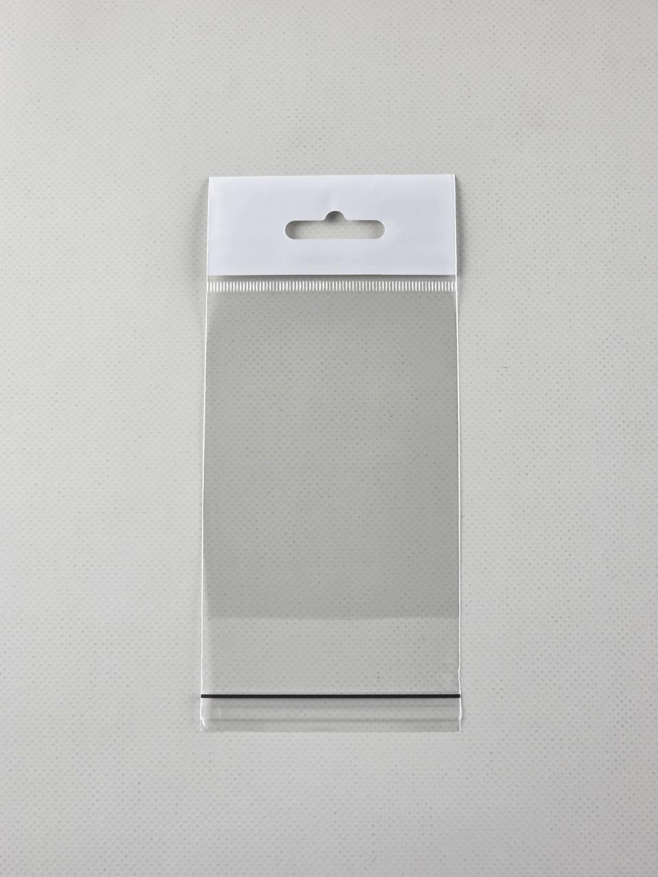 Пакети з липкою стрічкою і европодвесом 7,5 см 9,5 см 25мк (1000 шт), фото 1