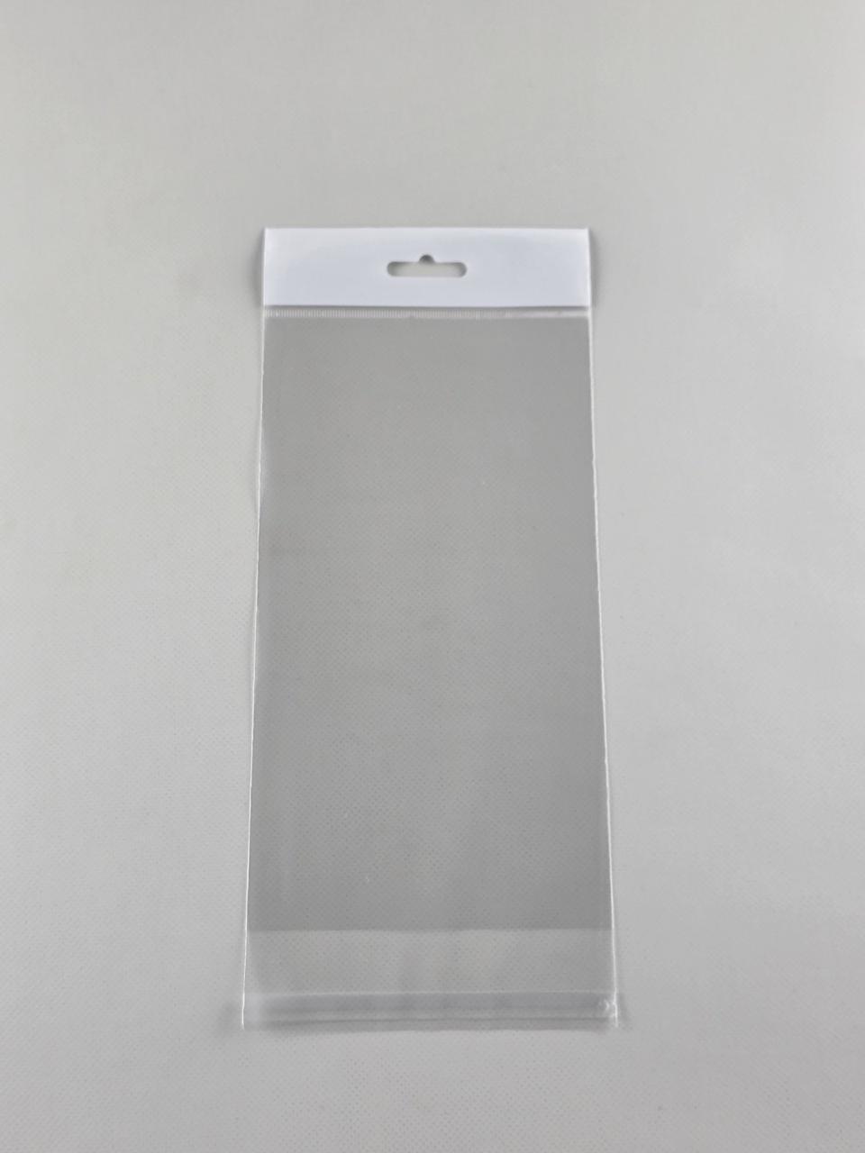 Пакет з европодвесом і липкою стрічкою 12см 22см 25мк (1000шт), фото 1