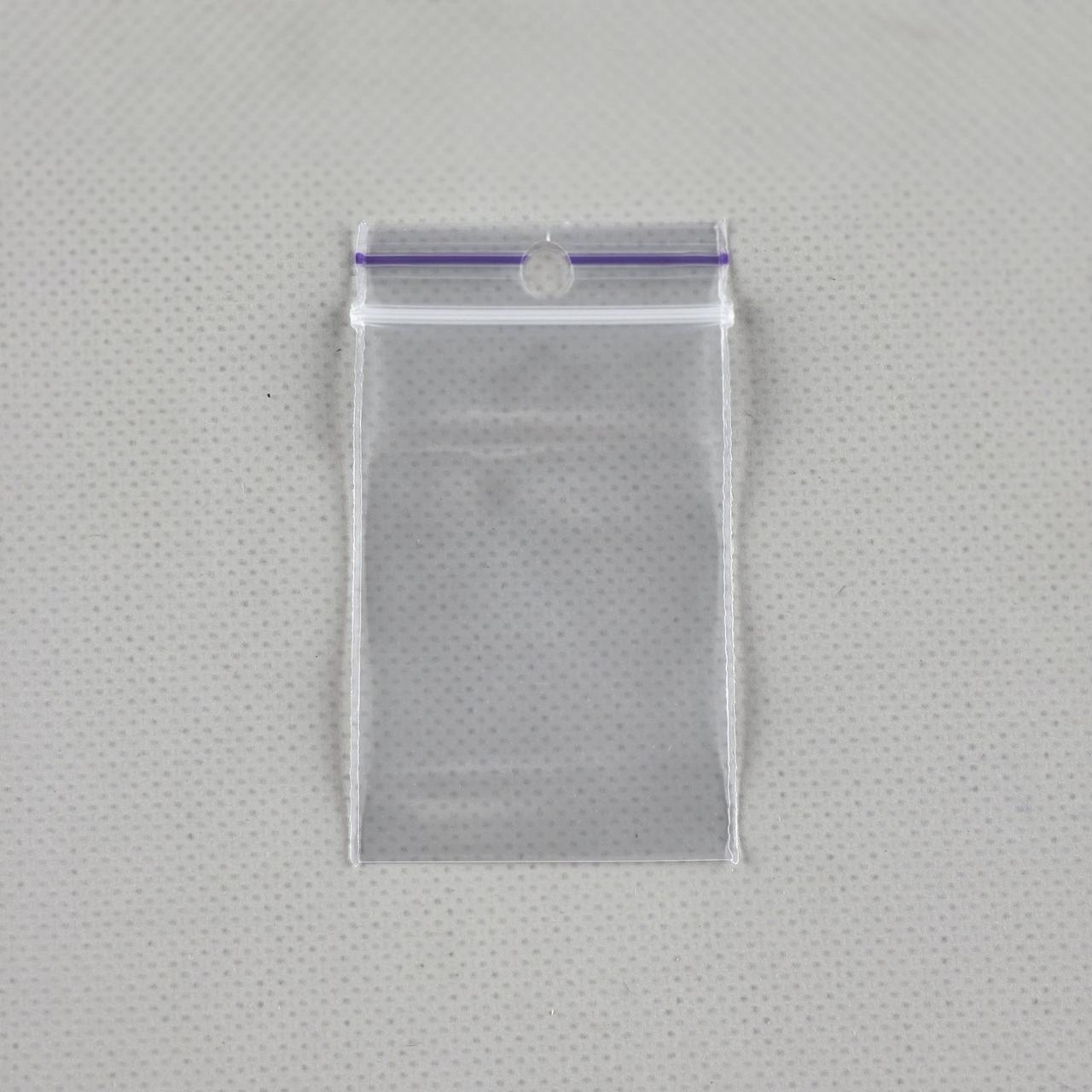 Пакет з замком zipp (з отвором) 4см 6см(100шт), фото 1