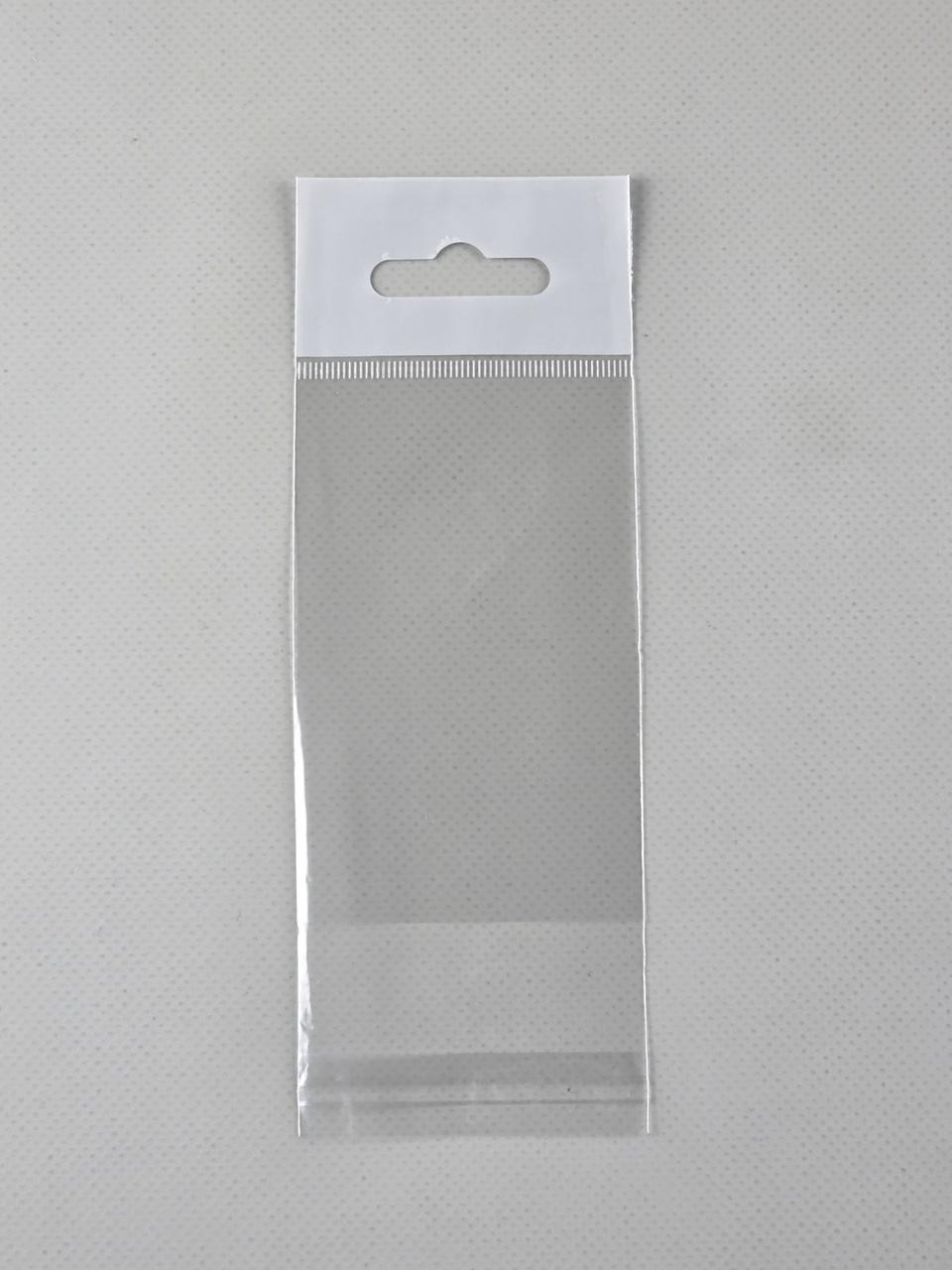 Пакети з липкою стрічкою і европодвесом 6см 9см 25мк (1000 шт), фото 1