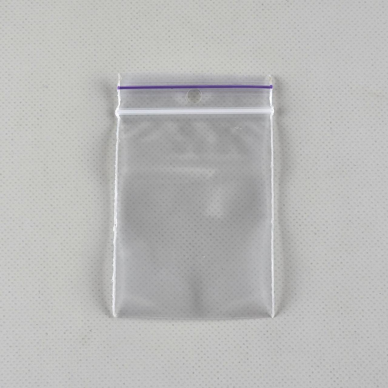 Пакет з замком Zip-lock (з отвором) 6x8(100шт) (1 пач.), фото 1