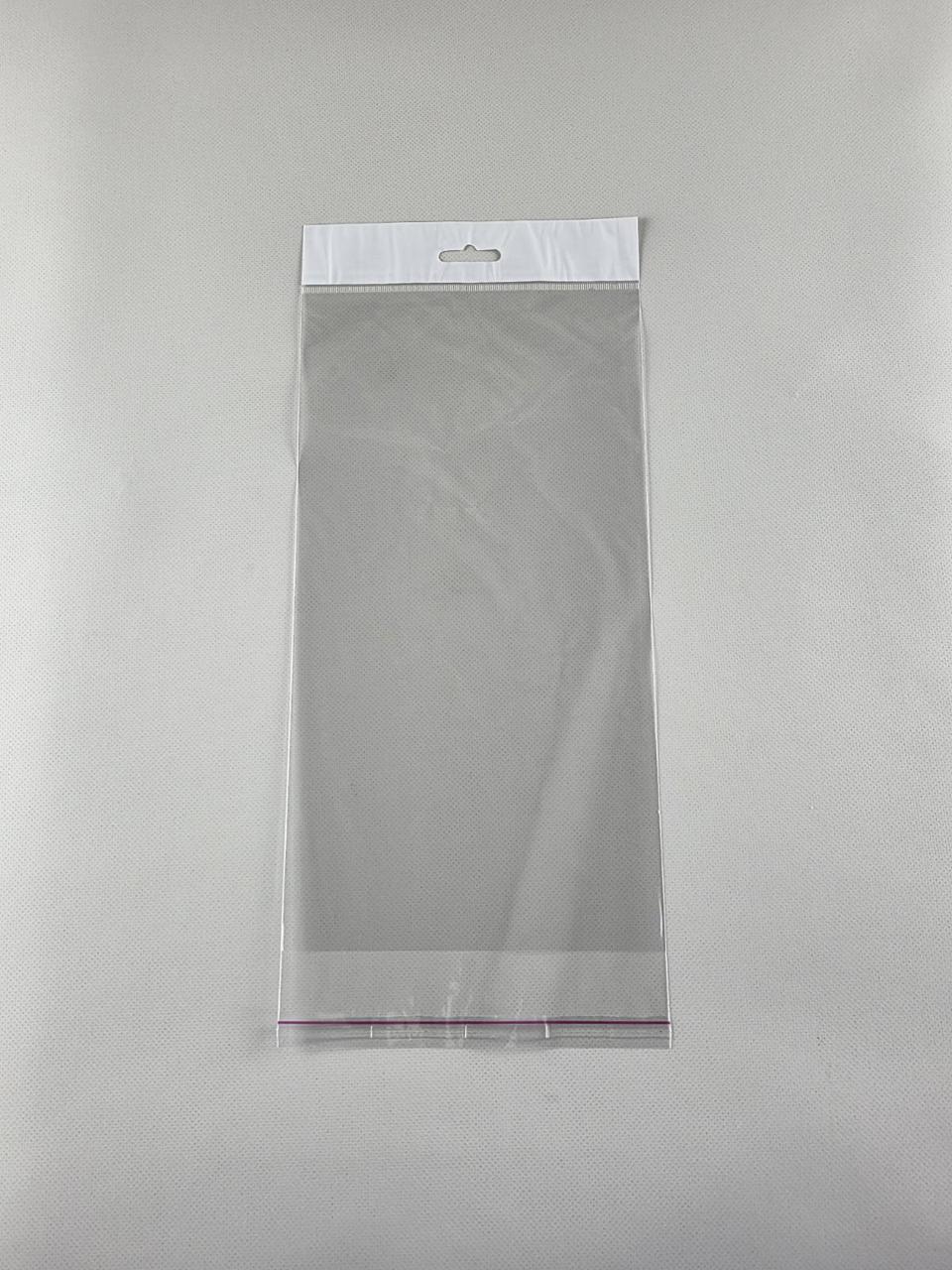 Пакет з еврослотом і липкою стрічкою 16см 30см 25мк (1000 шт), фото 1