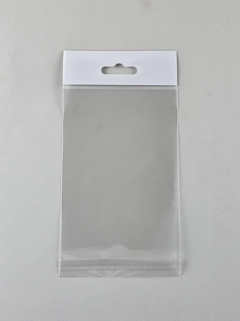 Пакет з европодвесом і липкою стрічкою 10см 13,5 см 25мк (1000 шт), фото 1