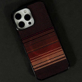 Чохол Gloss Elite Carbonique Magnetic для iPhone 16 Pro Pixel Red