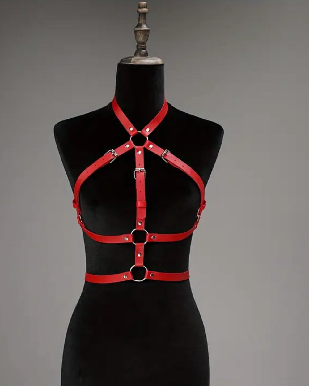 Портупея з екошкіри люкс якості (One size, червоний)