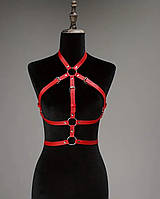 Портупея из экокожи люкс качества (One size, красный)