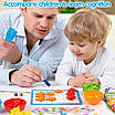 Настільна гра із завданнями та маркером піші стирай Логічний набір із картками та гумовими фігурками для дітей, фото 2