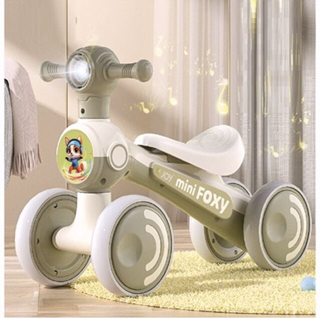 Дитячий біговел велобіг для дітей від 1.5 до 3 років JOY TR-90118 пластикова рама українська озвучування Зелений, фото 1