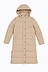 Жіноча зимова куртка довга бежева (YS002), фото 3