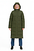 Жіноча зимова куртка довга хакі (YS002), фото 2