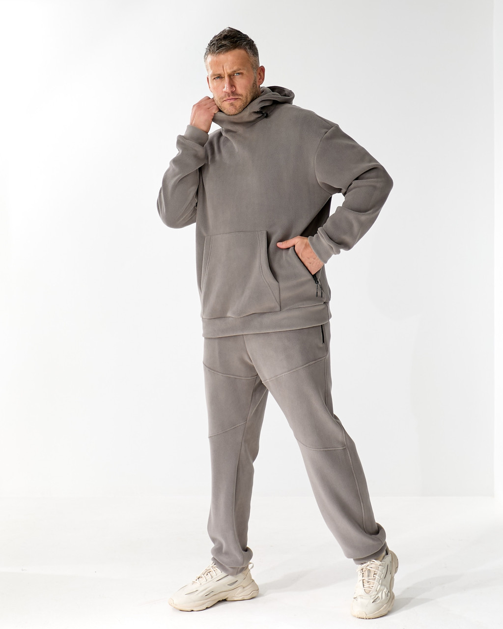 Теплий чоловічий костюм оверсайз кофта та штани