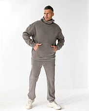 Теплий чоловічий костюм оверсайз кофта та штани, фото 3