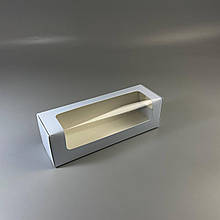 Коробка для макаронс з віконцем 200*60*60  Блакитна