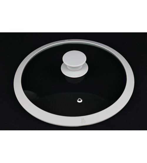 Кришка скляна А-плюс із силіконовим обідком 22 см 22SGL