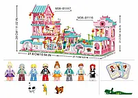 Конструктор M38-B1116 будиночок (вілла), 1092 деталі, фігурки, в коробці, 62-42,5-9см, фото 4
