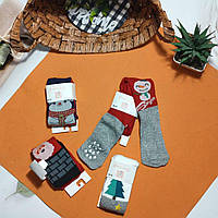 Дитячі колготки відмінна якість 0-6 місяців 68-74 Новий рік з тормозками