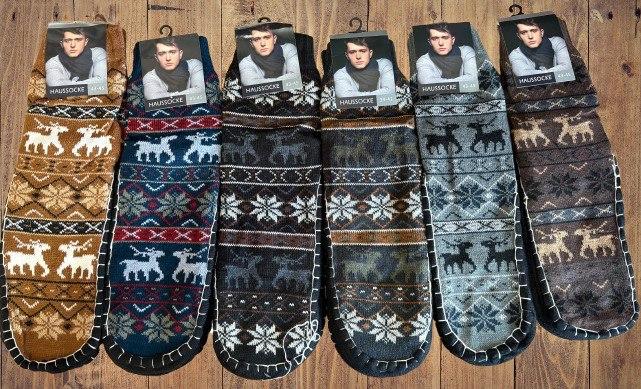 Шкарпетки вовняні на гумовій підошві чоловічі