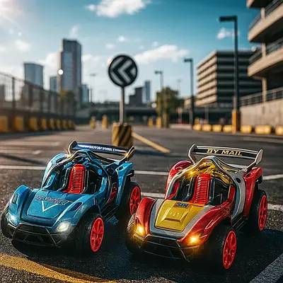 Іграшковий набір перегонових автомобілів інерційні машинки конструктори Монстр трак 2 штуки з будівельних блоків