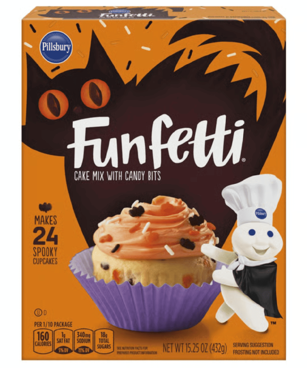 Суміш для приготування торта Funfetti Halloween Cake Mix with Candy Bits 432г, фото 1