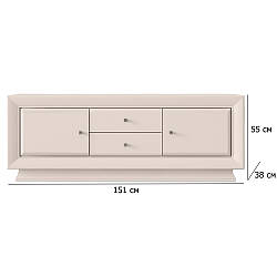 Тумба під плазмовий телевізор Ларго Класік RTV2D2S 151 см кашемір підлогова у сучасному стилі