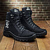 Зимові чоловічі шкіряні черевики чорні утеплені з натуральної шкіри на хутрі на зиму для чоловіків, розмір 40-45, фото 2