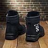 Зимові чоловічі шкіряні черевики чорні утеплені з натуральної шкіри на хутрі на зиму для чоловіків, розмір 40-45, фото 7