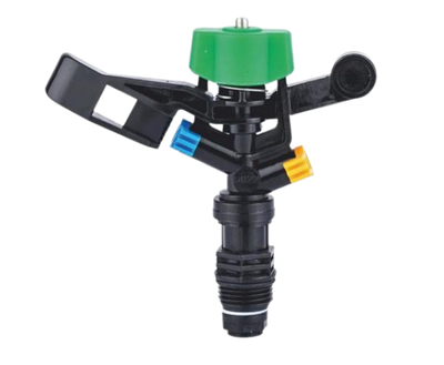 Зрошувач імпульсний, на 2 форсунки, круговий, діаметр до 12 м, 113 м², 0.8 м³/год, дощувач пульсуючий